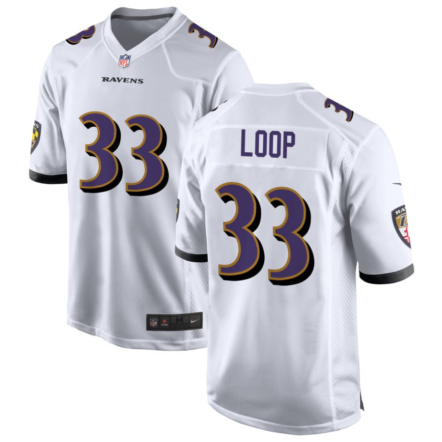 Tyler Loop Baltimore Ravens 2025 Game Jersey - White