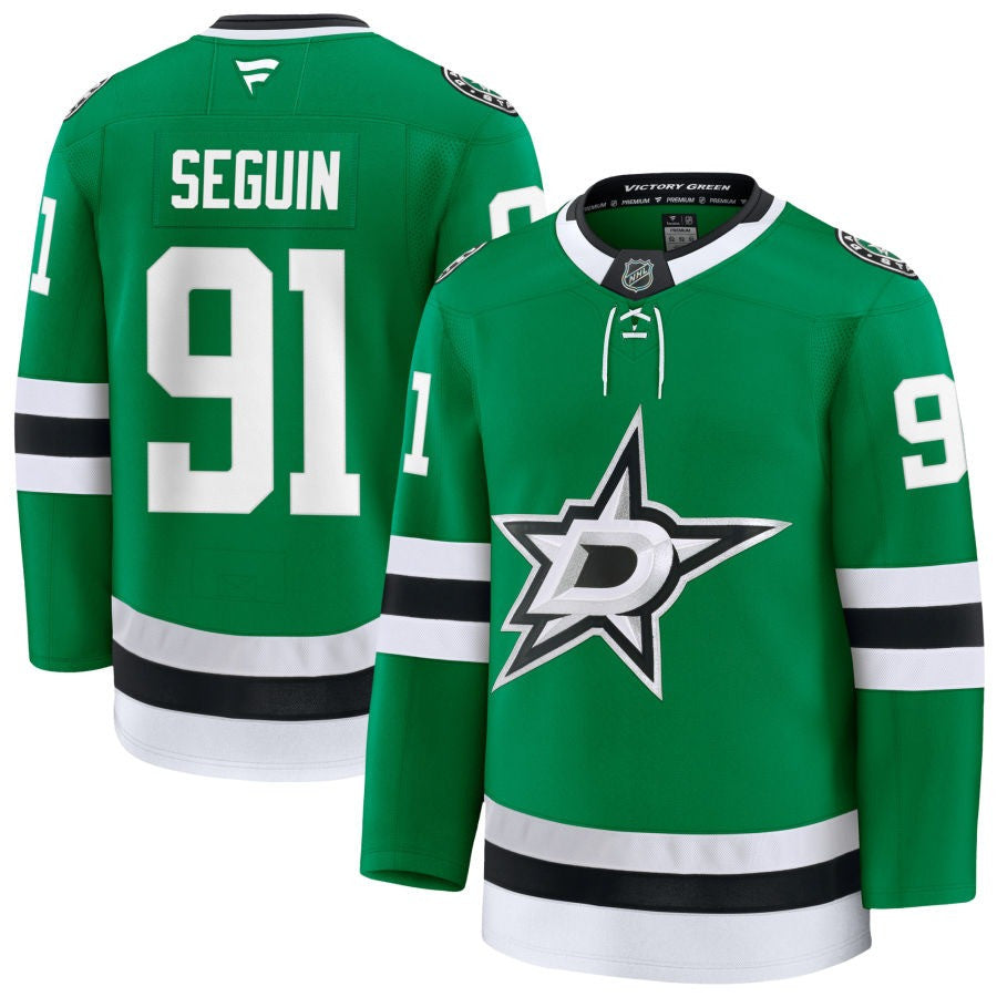 Tyler Seguin Dallas Stars 2025 Home Premium Kelly Green Jersey 1 Tyler Seguin Dallas Stars 2025 Home Premium Kelly Green Jersey