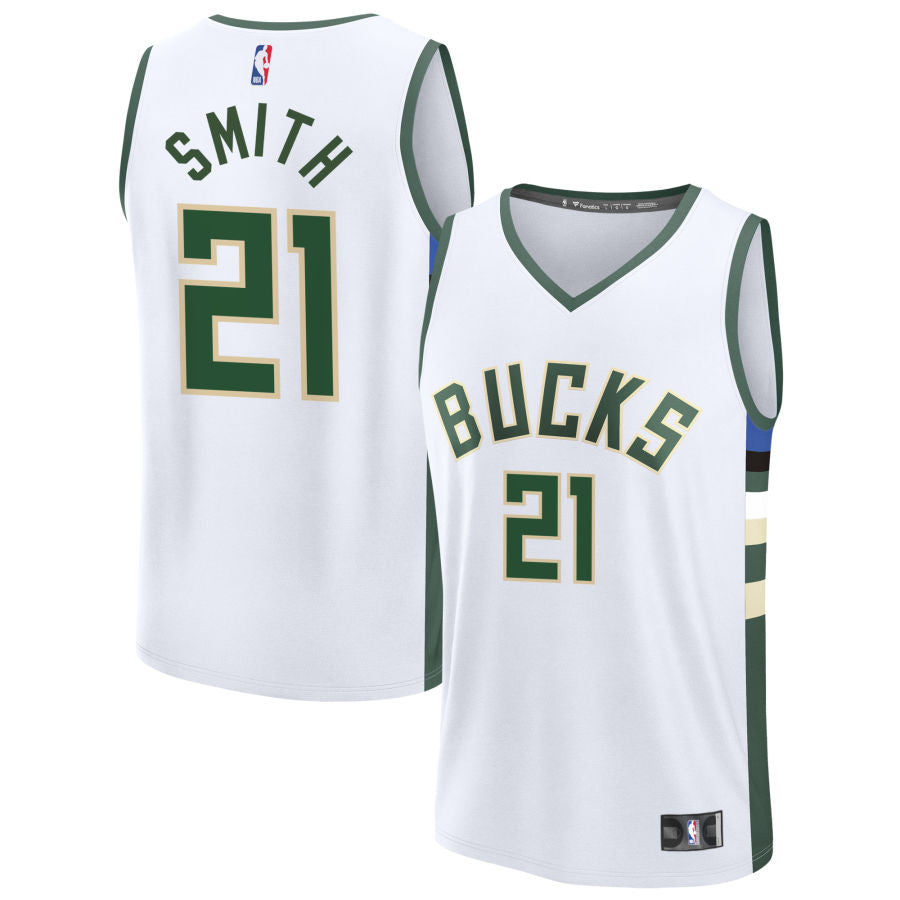 Tyler Smith Milwaukee Bucks 2025 Fast Break Association Edition Jersey - White