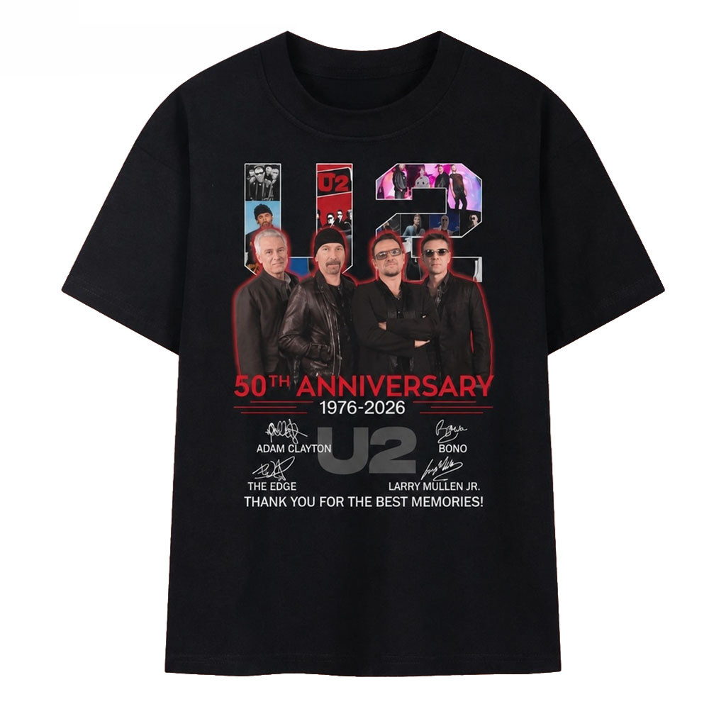 U2 50th Anniversary Thank You For The Best Memories Rock Band T-Shirt U2 Merch Fan Gifts