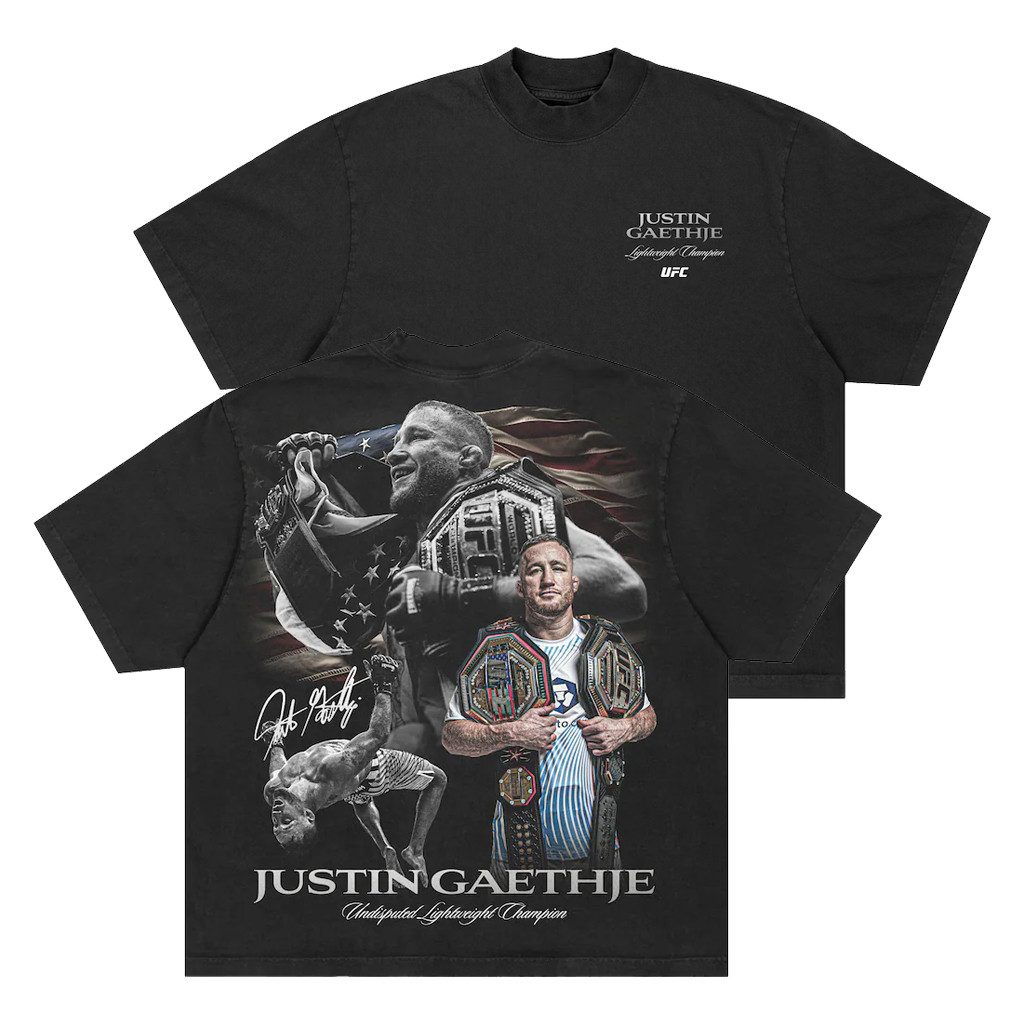 UFC Merch 2026 Justin Gaethje Year Of The Patriot T-Shirt Justin Gaethje Merch Signed