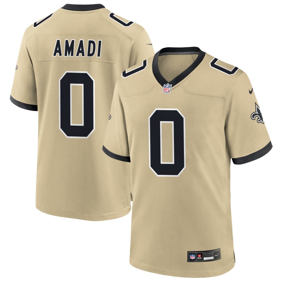 Ugo Amadi New Orleans Saints 2025 Gameday Golds Alternate Game Jersey - Gold