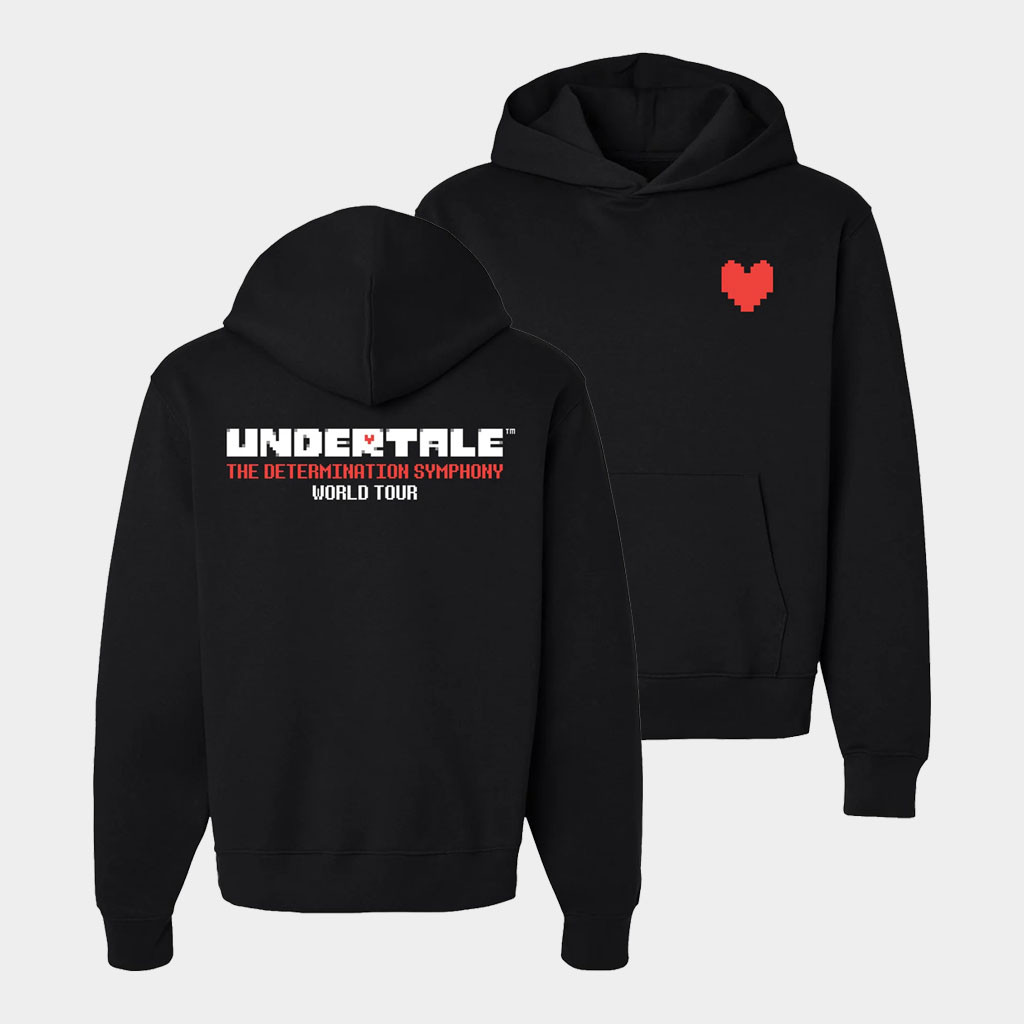 Undertale Symphony Merch 2026 Undertale The Determination Symphony World Tour Hoodie Black
