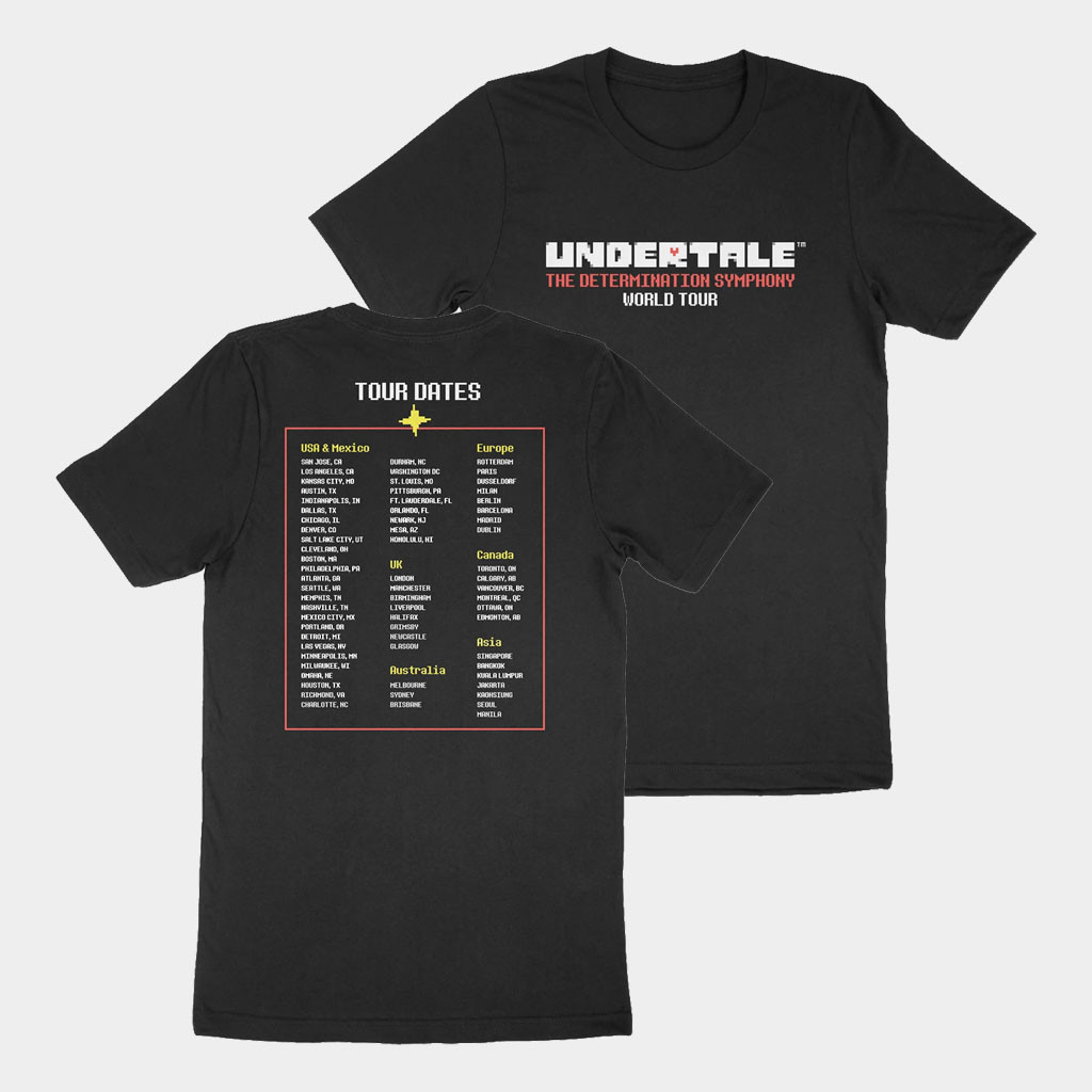 Undertale Symphony Merch 2026 Undertale World Tour T-Shirt Gaming Music Concert Outfits