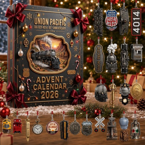 Union Pacific Big Boy 4014 85th Anniversary Advent Calendar 2026 Christmas Ornaments Decor - Image 2