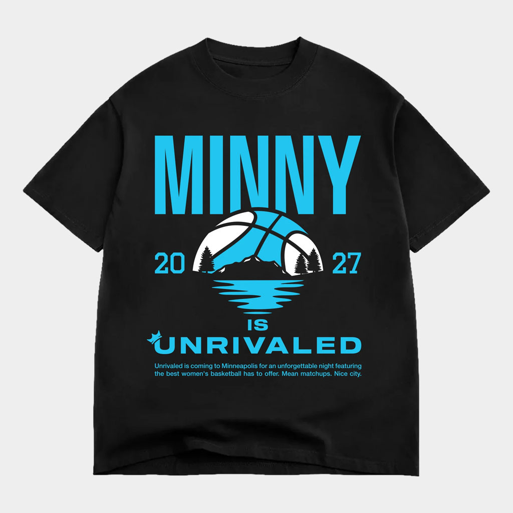 Unrivaled Merch 2026 Season 3 Bus Tour Minny T-Shirt Black Great Gifts For Basketball Fans