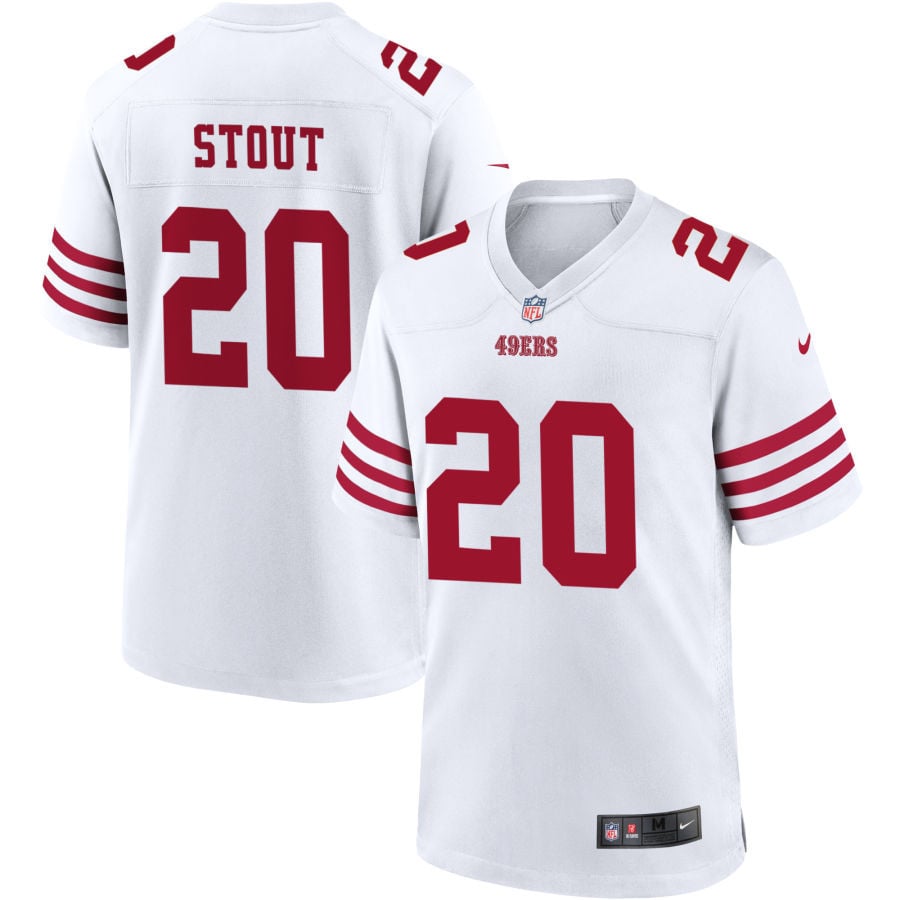 Upton Stout San Francisco 49ers 2025 Game Player Jersey - White