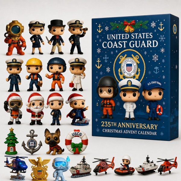 US Coast Guard 235th Anniversary Advent Calendar 24 Days Christmas Mystery Ornaments Military Gift - Image 2