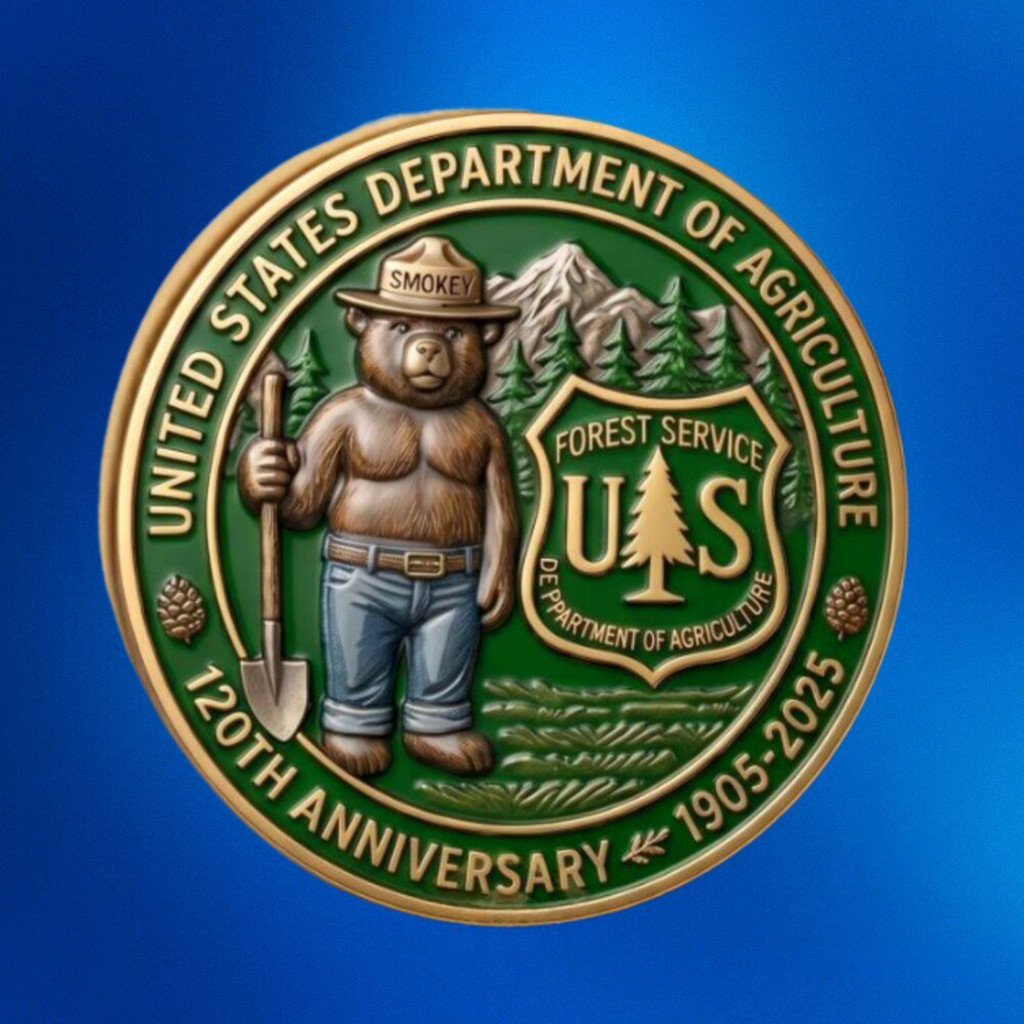US Forest Service 120th Anniversary Coin Room Decor Gifts For Forest Service