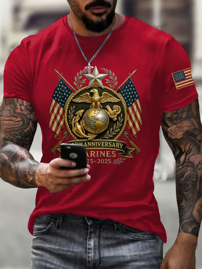 US Marine Corps 250th Of America Shirt Men's Patriotic Clothing Gifts For Marines - Image 2