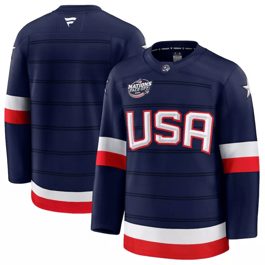 USA 2025 4 Nations Face-Off Stitched Navy Jersey