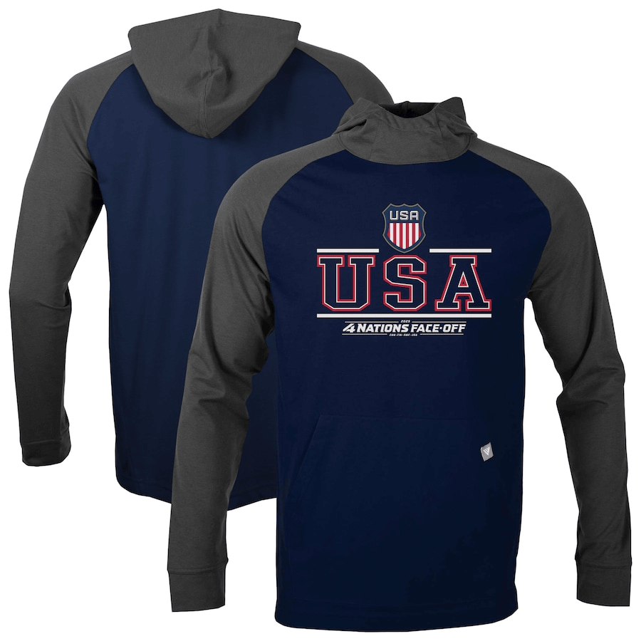 USA 2025 4 Nations Face-Off Uproar Pullover Navy Hoodie