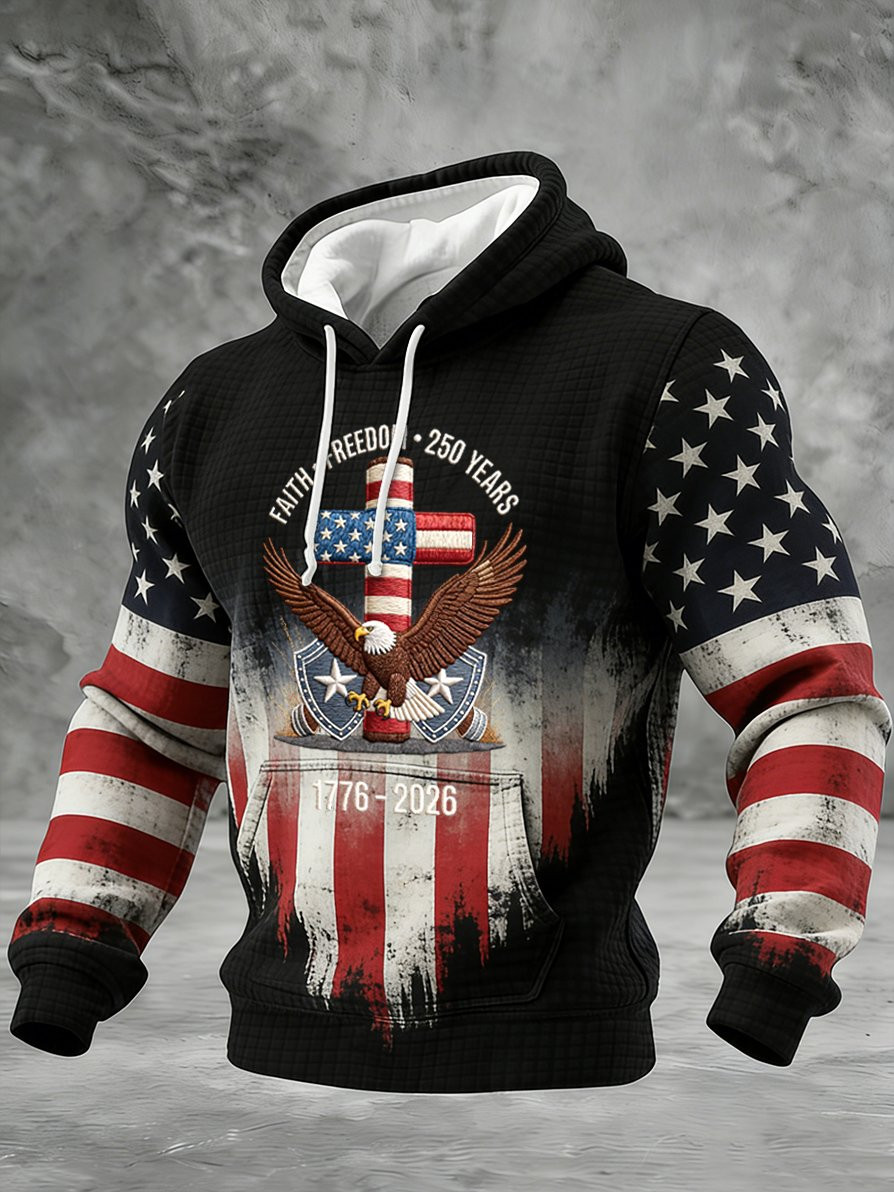 USA 250 Years Of Defending Liberty Hoodie Faith Freedom 250 Years Hoodie 1776 2026 Merch