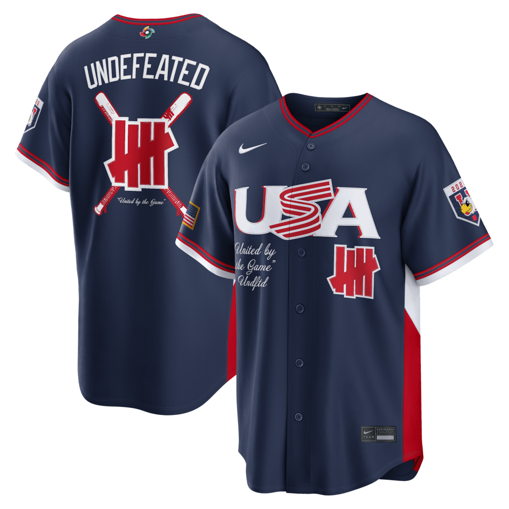 USA Baseball x Undefeated Navy 2026 World Baseball Classic Stadium Jersey Team USA WBC 2026 Shirt