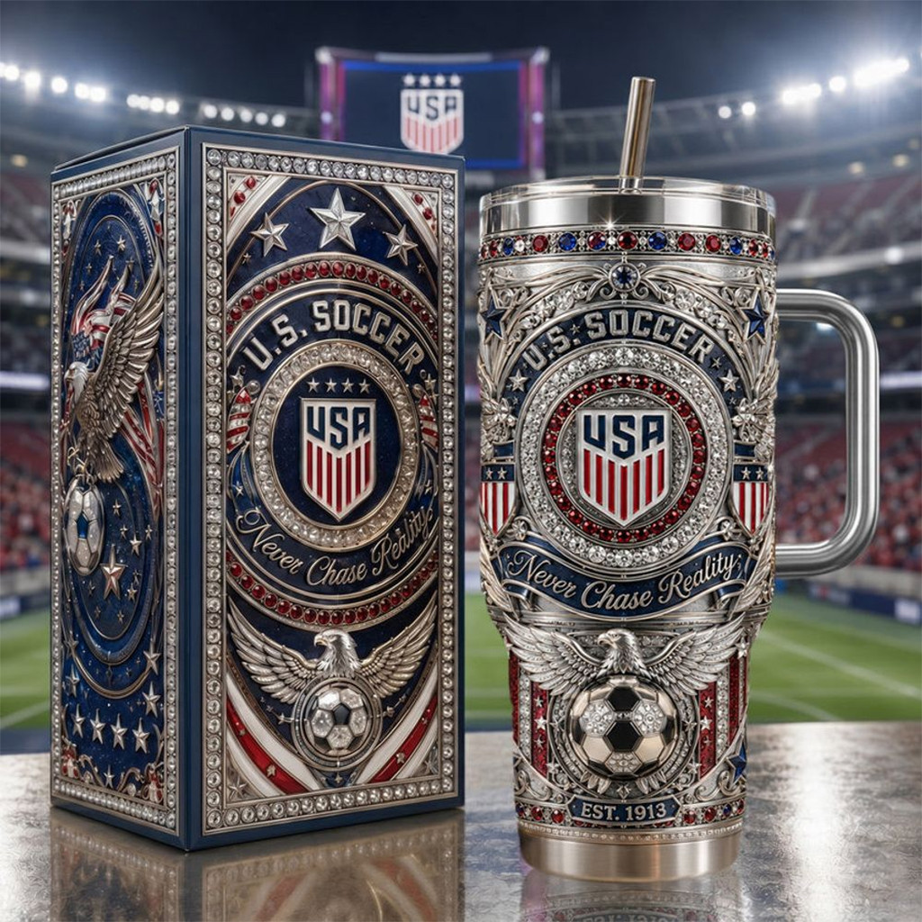 USA FIFA World Cup 2026 Merch US Soccer Never Chase Reality YETI Tumbler Gift For Supporters