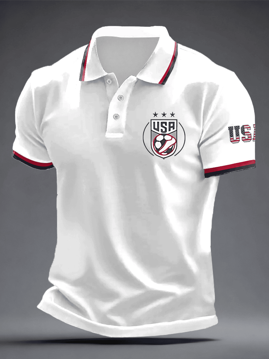 USA Soccer 2026 FIFA World Cup Polo Shirt Soccer Fan Apparel Game Day Gifts For Dad