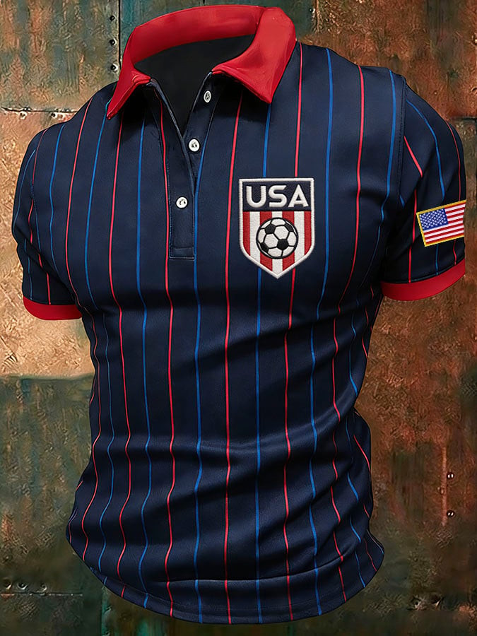 USA Soccer 2026 World Cup Polo Shirt Men's Game Day Apparel FIFA Gifts For Supporters