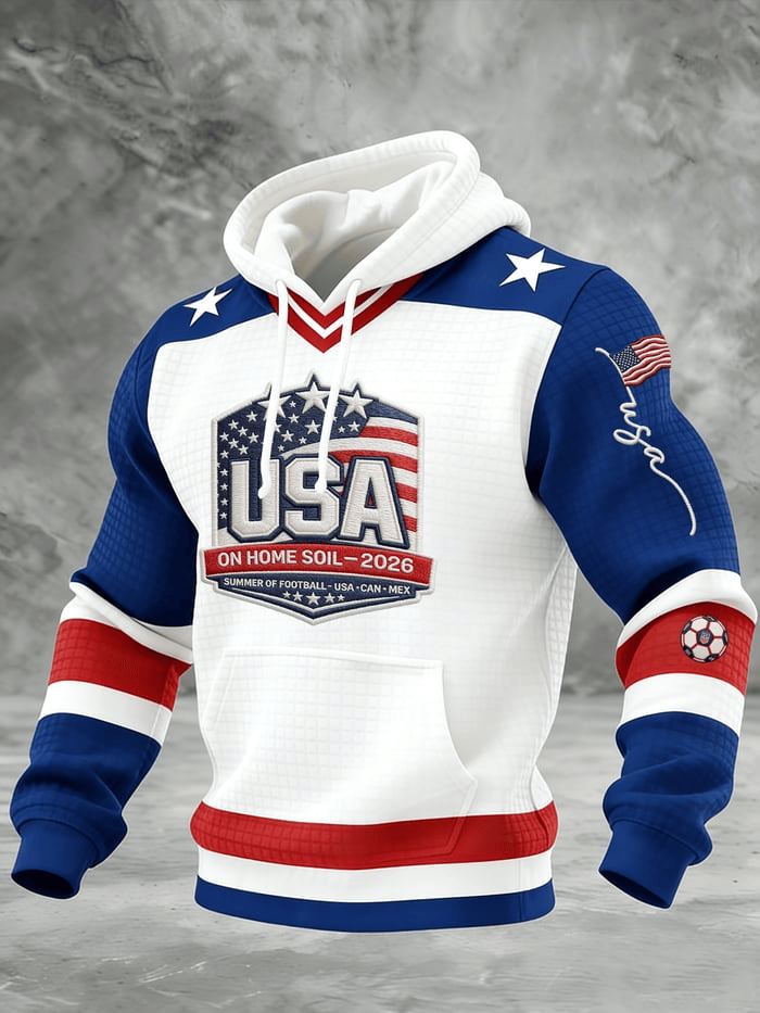 USA Soccer FIFA 2026 World Cup Waffle Hoodie World Cup 2026 Fan Apparel Game Day Gifts Men's