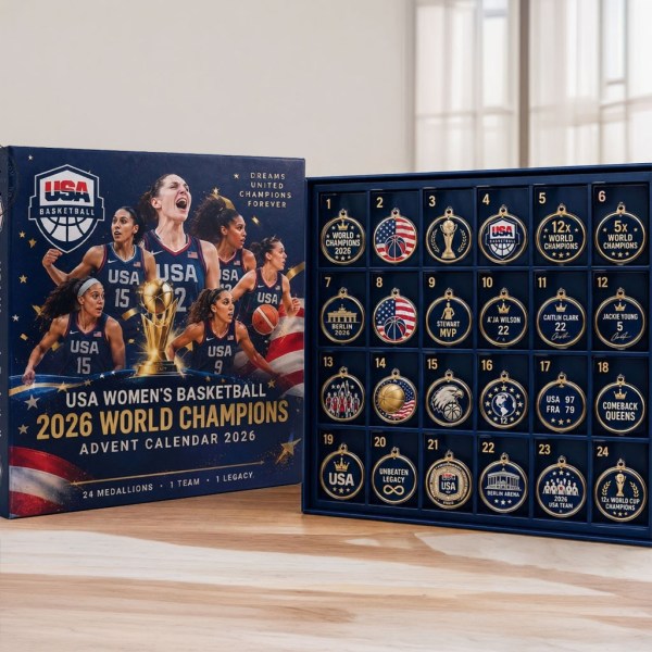 USA Women's Basketball World Champions Advent Calendar 2026 Christmas Ornaments Fan Gifts - Image 2