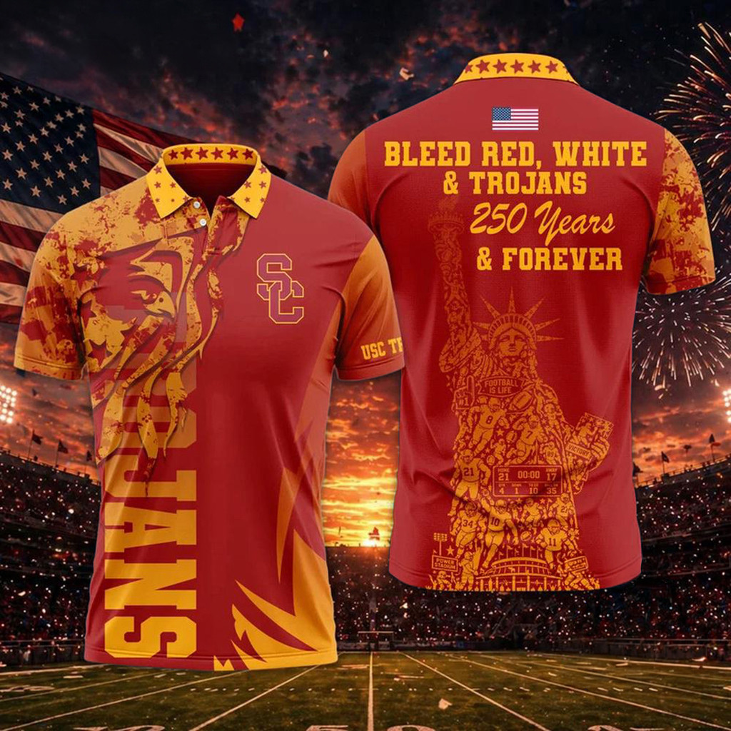 USC Trojans 2026 Independence Day Design Polo Shirt Trojans Apparel Patriotic Gift Ideas