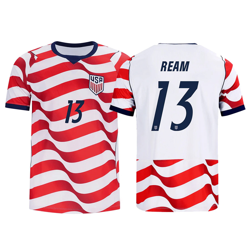 USMNT Soccer National Teams Merch #13 Tim Ream Stadium Home Jersey USA World Cup 2026 Merch