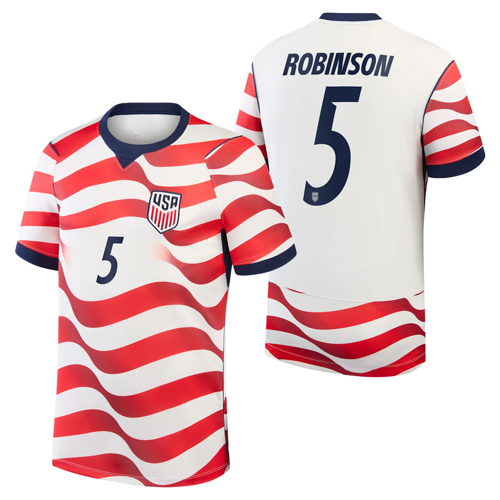 USMNT World Cup 2026 Merch #5 Antonee Robinson USMNT 2026 Stadium Home Jersey Gift For Fans