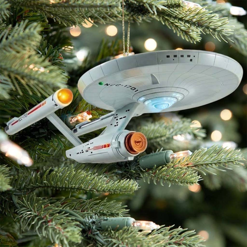 USS Enterprise NCC-1701 60th Anniversary Christmas Ornament Holiday Home Decor Xmas Gifts