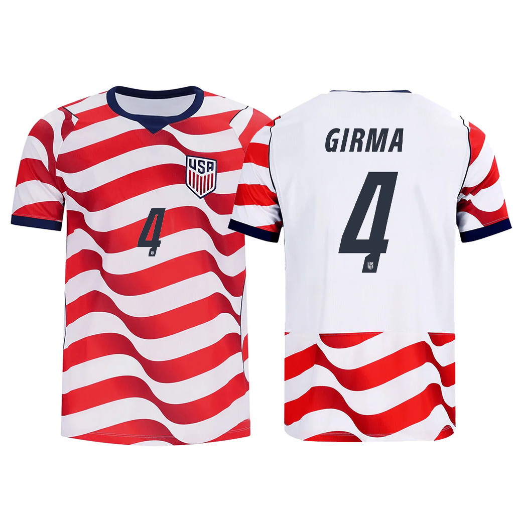 USWNT Soccer National Teams Merch #4 Naomi Girma White USWNT 2026 Home Replica Jersey WC Gifts