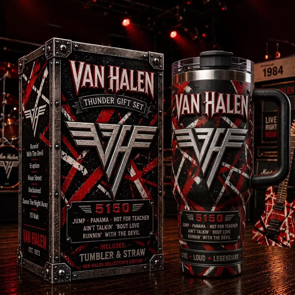 Van Halen 5150 Collector S Handle Tumbler Van Halen Merch Gift For Active Fans