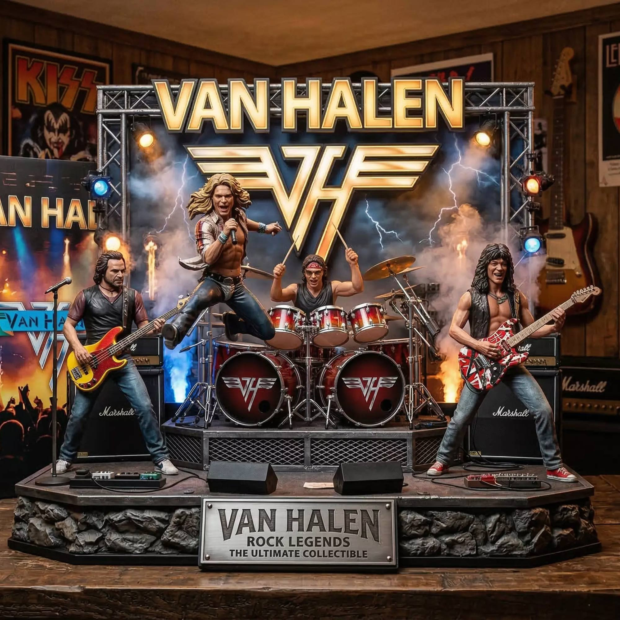 Van Halen Band 3D Acrylic Plaque Rock Music Fan Gift Man Cave Decor
