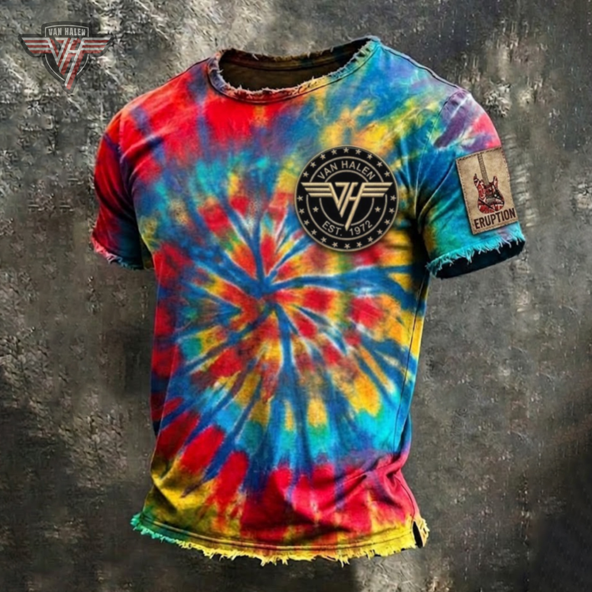 Van Halen Eruption Tie Dye T-Shirt Van Halen Merch Great Gifts For Rock Band Fans