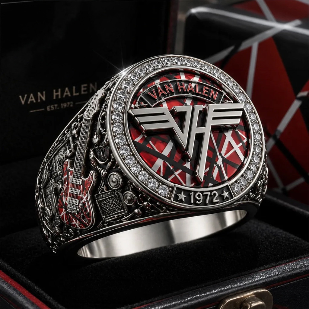 Van Halen Iconic Frankenstrat Ring Van Halen Merch Best Gift For Rock Music Lovers