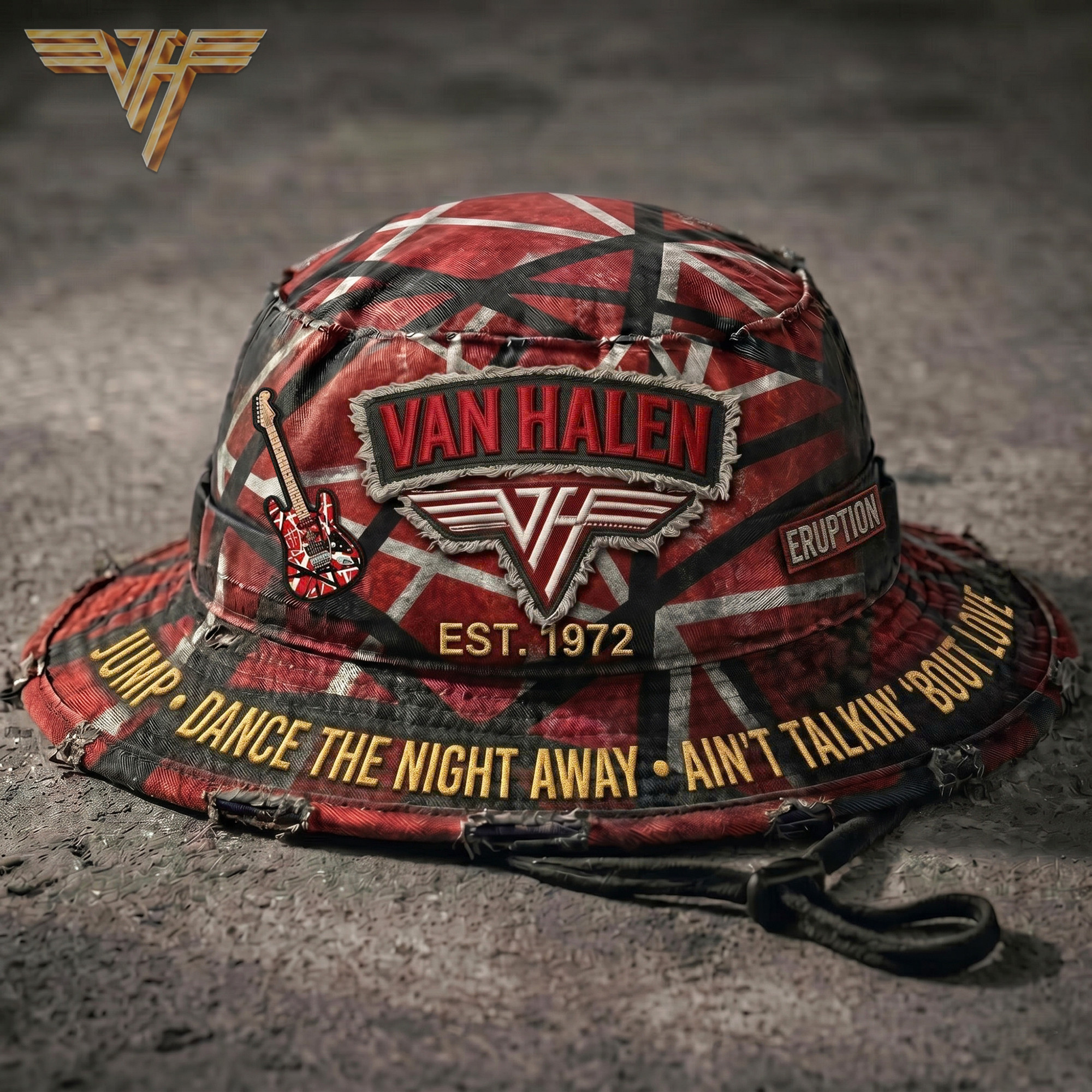Van Halen Jump Dance The Night Away Bucket Hat Van Halen Merch Gifts For Rock Band Fans