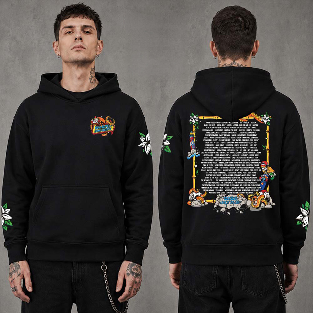 Vans Warped Tour 2026 Long Beach CA Lineup Hoodie Vans Warped Tour Merch Gift For Music Fans