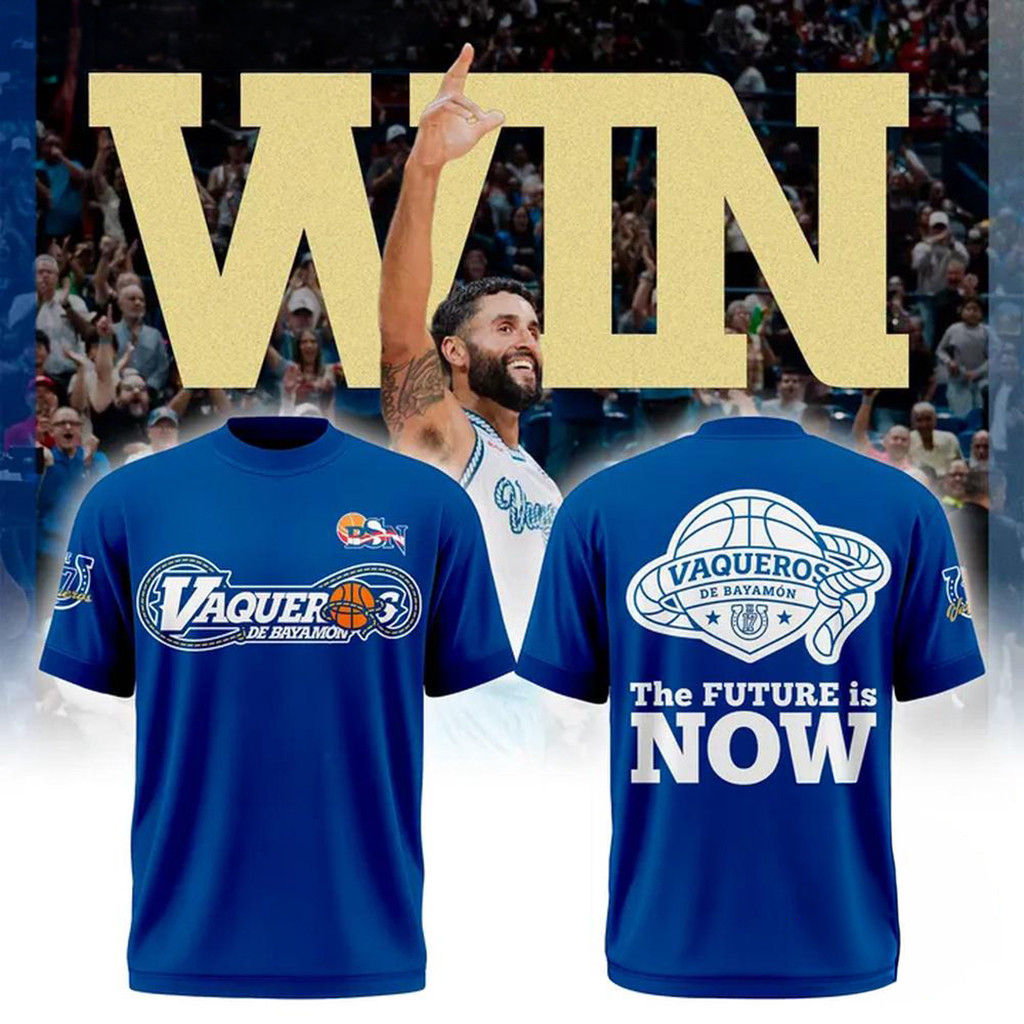 Vaqueros De Bayamon BSN 2026 The Future Is Now Blue T-Shirt Vaqueros De Bayamon Merch Fan Gift