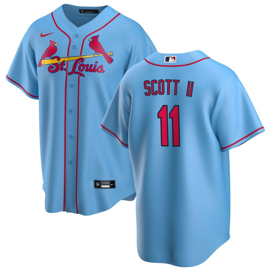 Victor Scott II St. Louis Cardinals 2025 Alternate Jersey - Light Blue