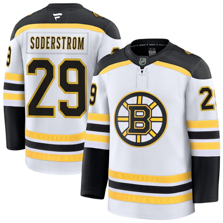 Victor Soderstrom Boston Bruins 2025 Away Jersey - White 1 Victor Soderstrom Boston Bruins 2025 Away Jersey - White