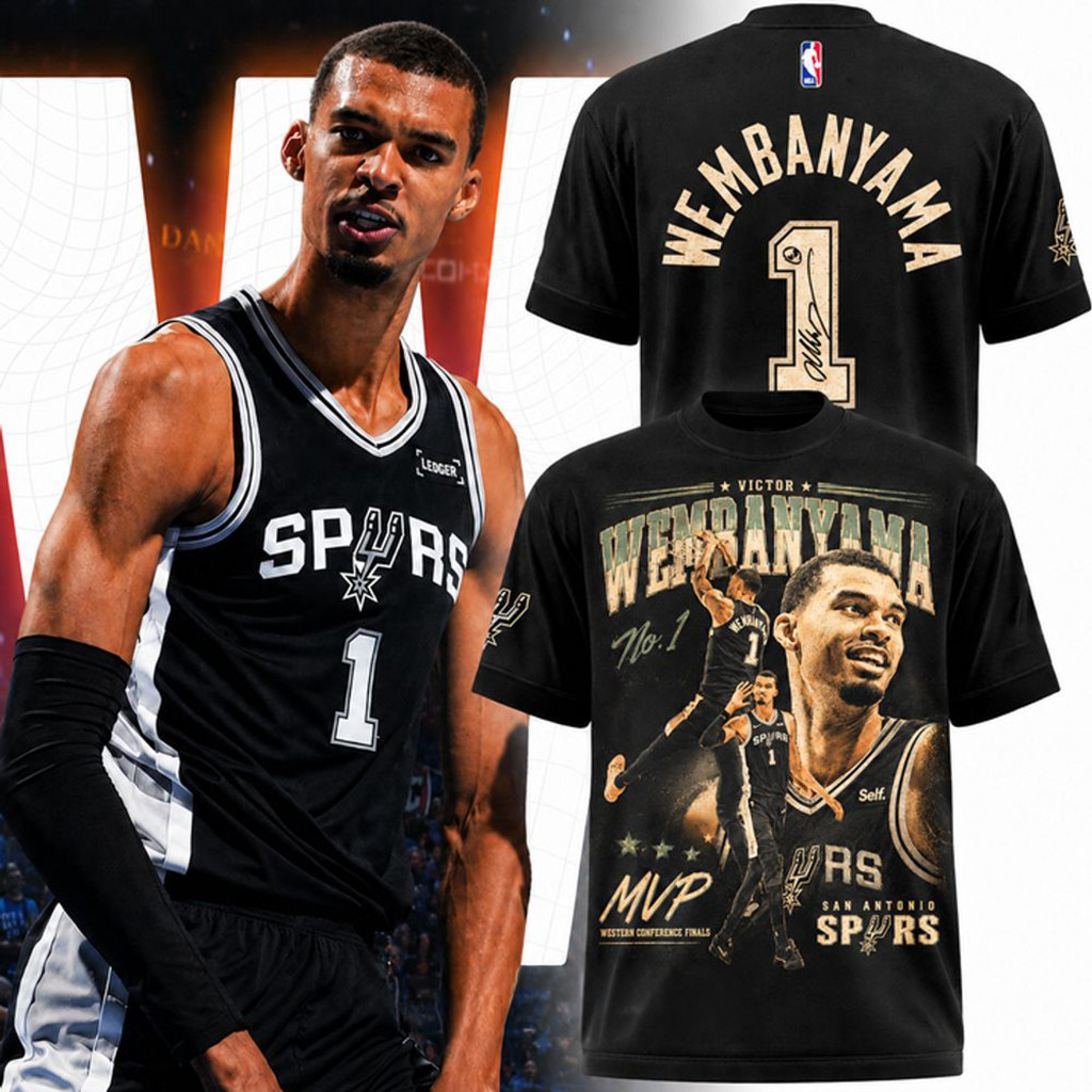 Victor Wembanyama MVP San Antonio Spurs 2026 Western Conference Shirt Spurs Merch Fans Gifts