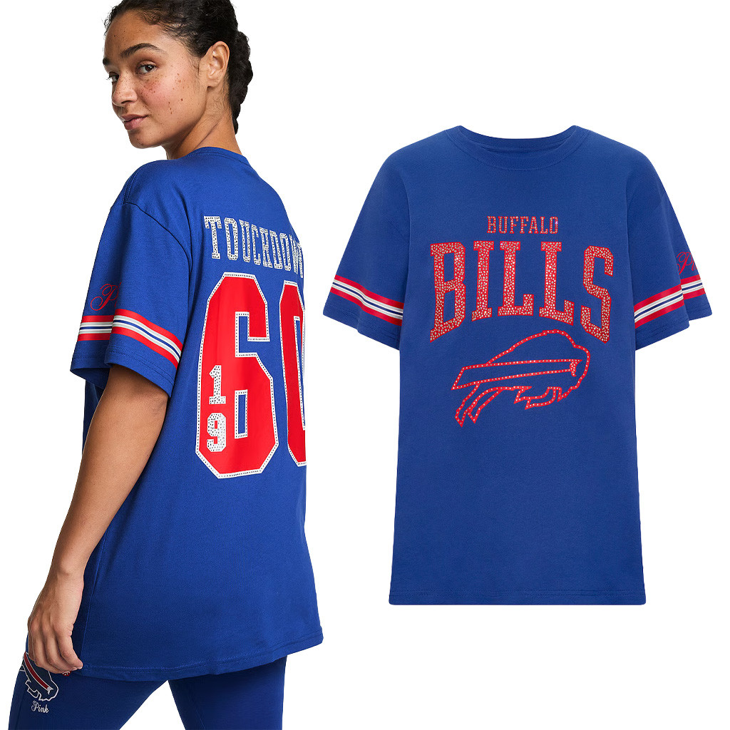 Victoria Secret NFL Merch 2026 Buffalo Bills Campus T-Shirt Bills Merch Football Fan Gift Ideas
