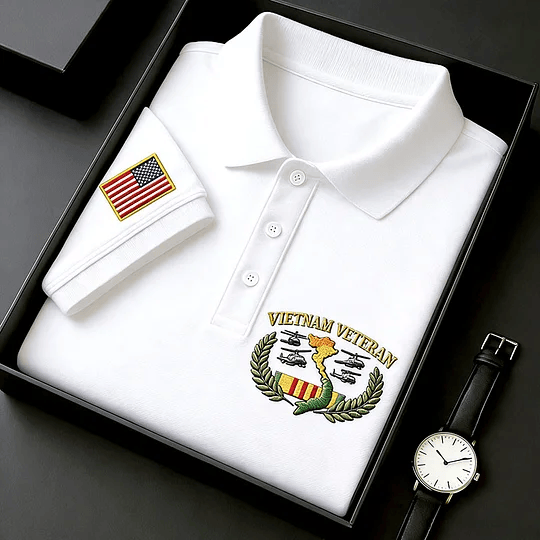 Vietnam Veteran Polo Shirt Proud Honoring Military Patriotic Apparel Vietnam Veteran Gifts