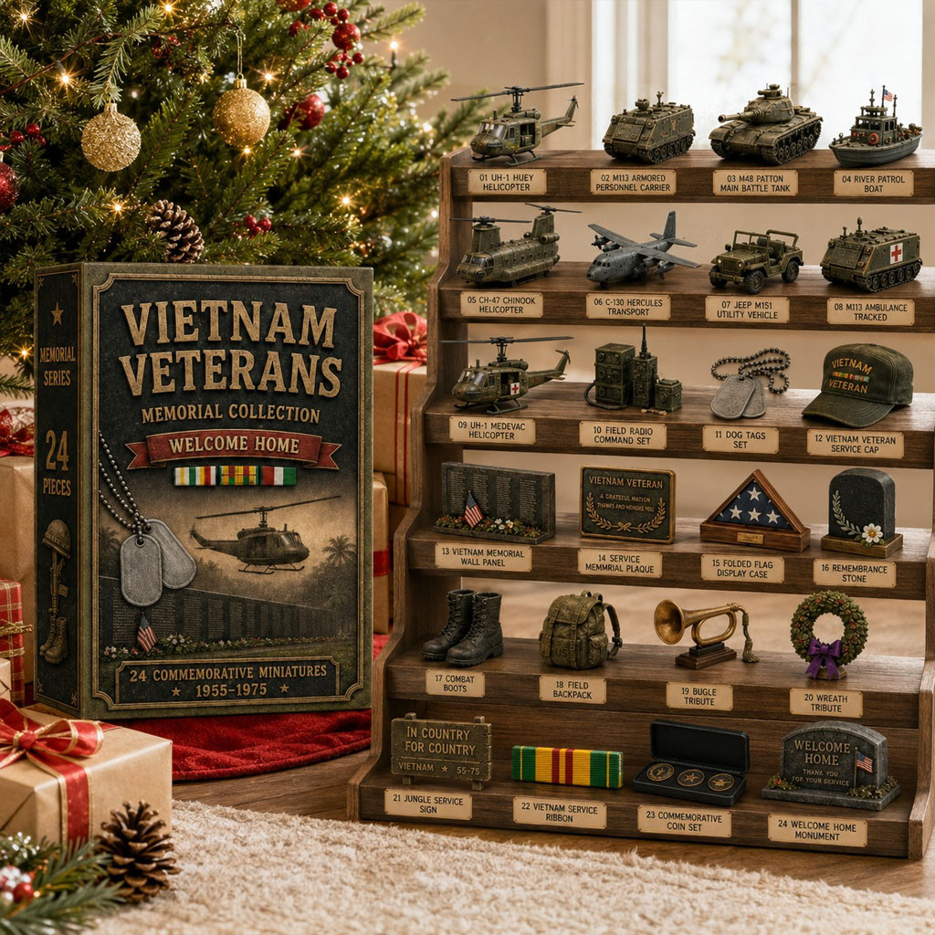 Vietnam Veterans Advent Calendar 2026 Memorial Christmas Ornaments Xmas Gift For Military