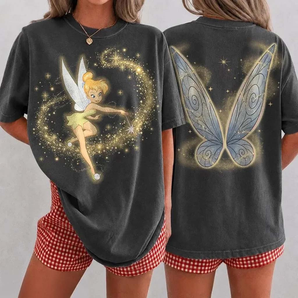 Vintage D Peter Pan Tinker Bell T-Shirt Tinkerbell Princess Shirt Present For Sisters