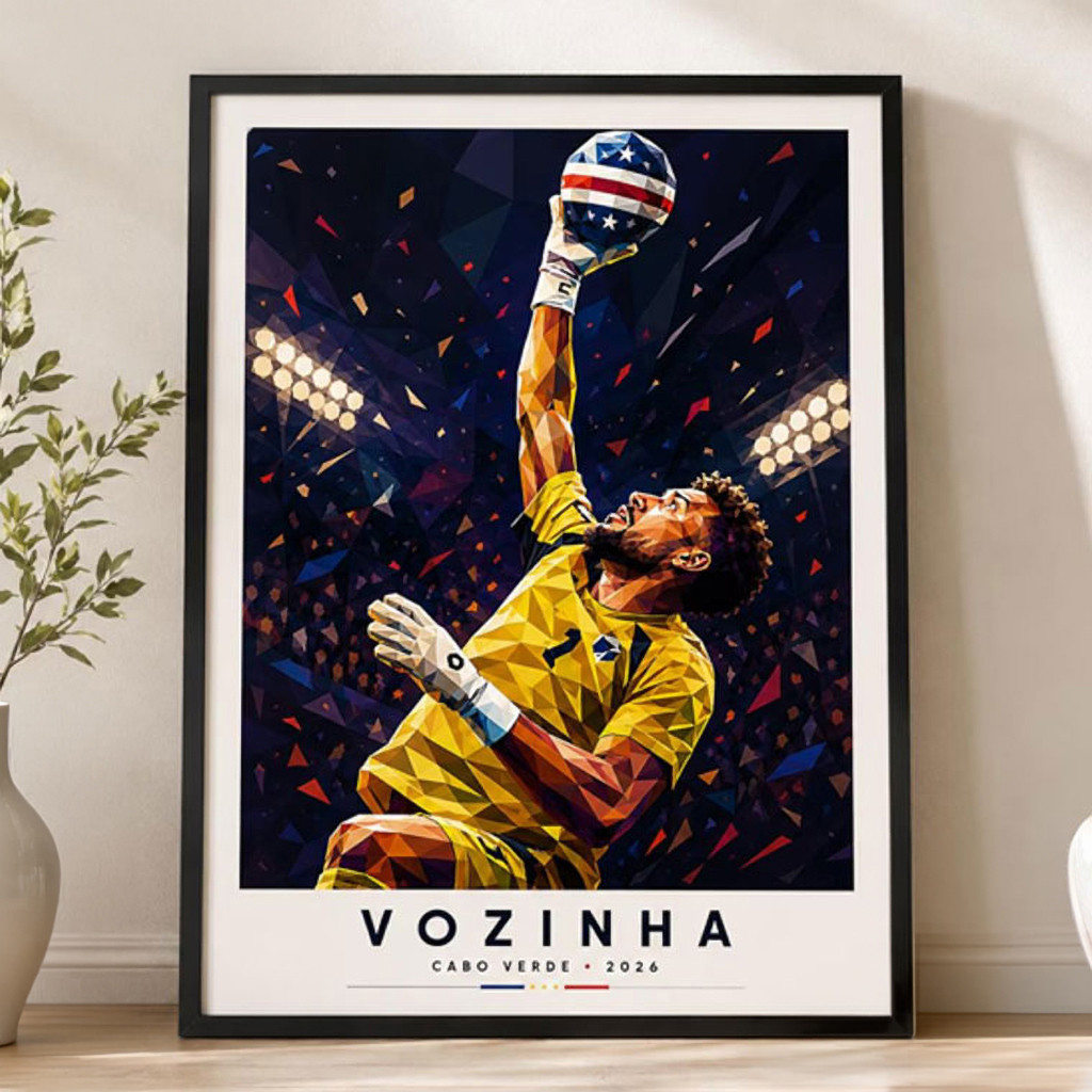 Vozinha Cabo Verde 2026 WPAP Football Goalkeeper Poster #1 Vozinha Merch Gift For WC Fans
