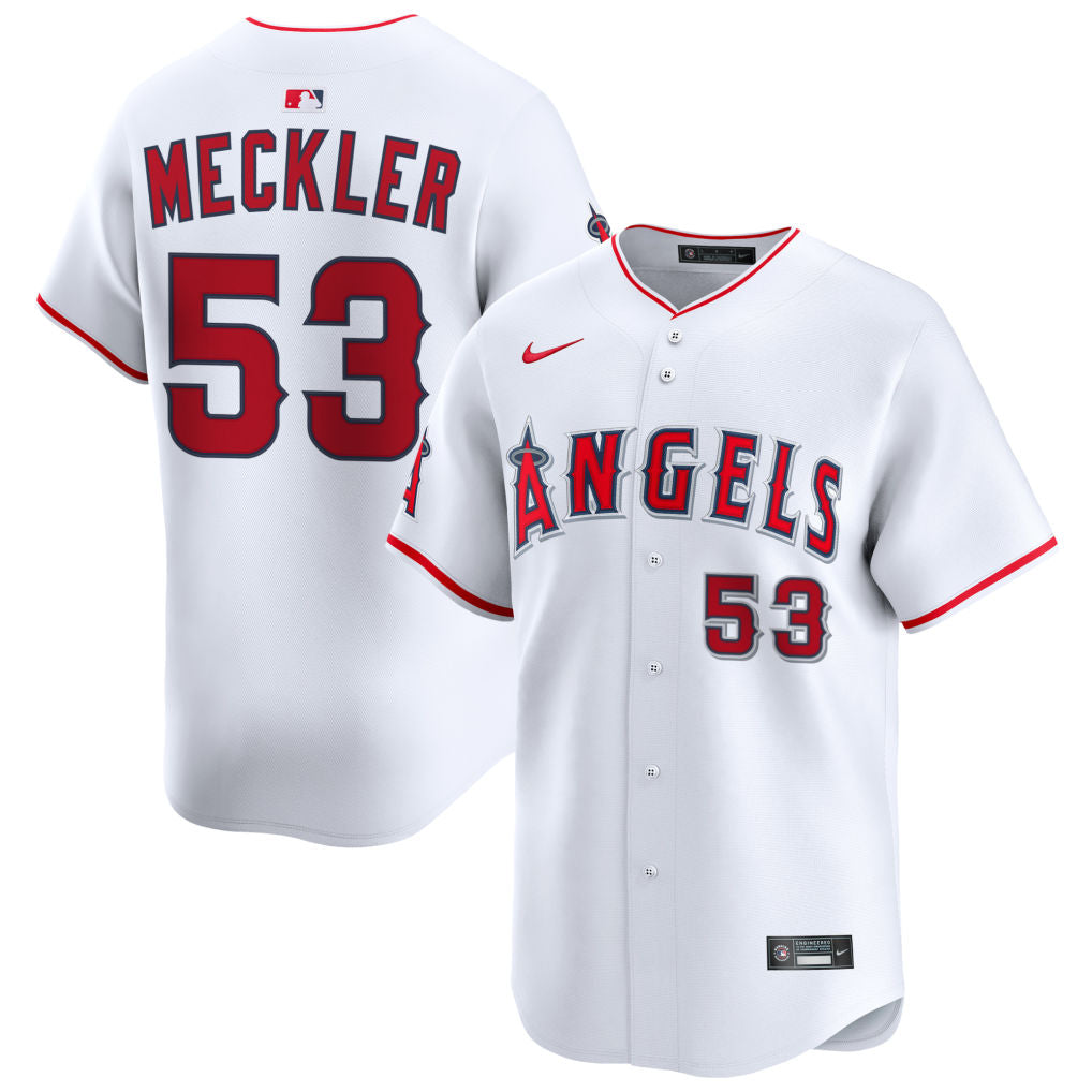 Wade Meckler Los Angeles Angels 2026 Home Limited Jersey - White
