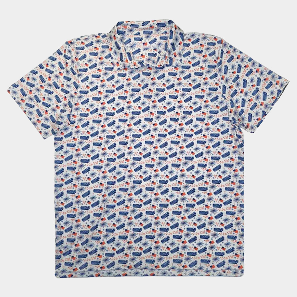 Waffle House Merch 2026 Firework Patriotic Polo Shirt Best Gifts For Husband