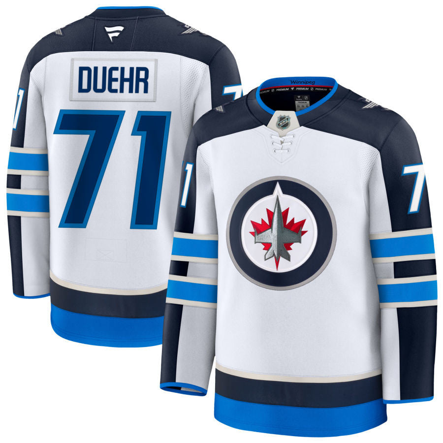 Walker Duehr Winnipeg Jets 2025 Away Jersey - White 1 Walker Duehr Winnipeg Jets 2025 Away Jersey - White