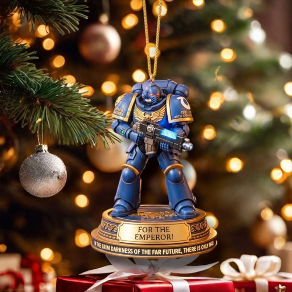 Warhammer 40 000 Space Marines 40th Anniversary For The Emperor Christmas Ornament Xmas Decor