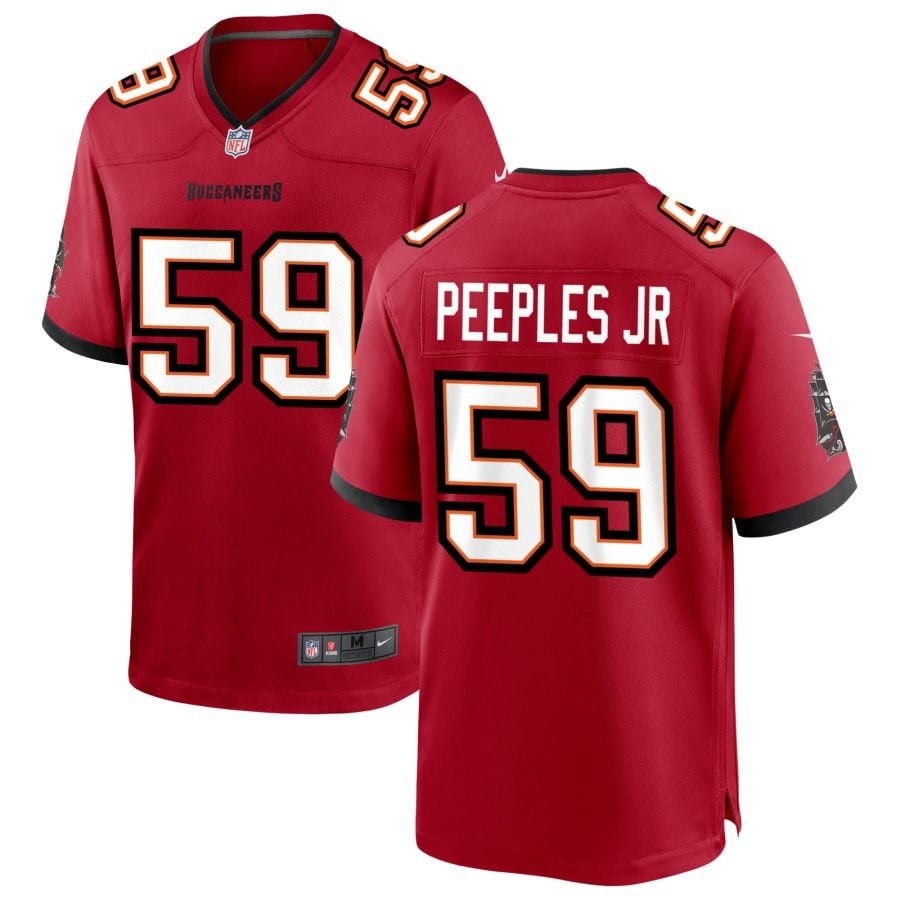 Warren Peeples Jr Tampa Bay Buccaneers 2025 Team Game Jersey - Red