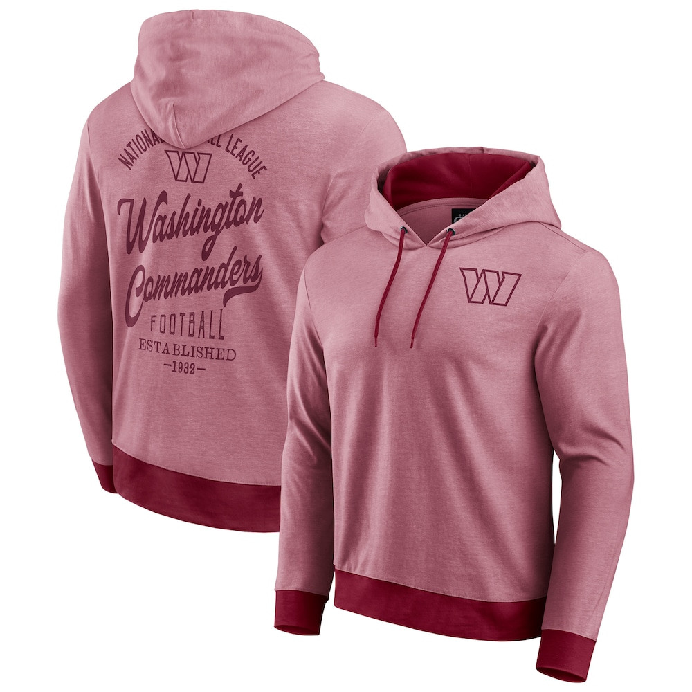 Washington Commanders Merch - Men's Darius Rucker Collection by Fanatics Tonal Knit Pullover Hoodie, Burgundy - American Football Presents