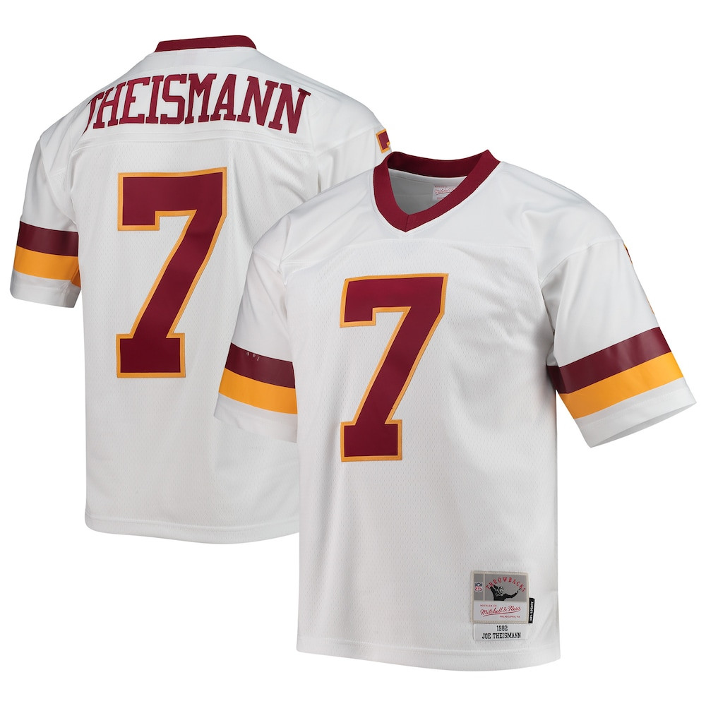 Washington Commanders Merch - Men's Washington Football Team Joe Theismann Legacy Replica Jersey, White - Mitchell & Ness - Football Based Gifts